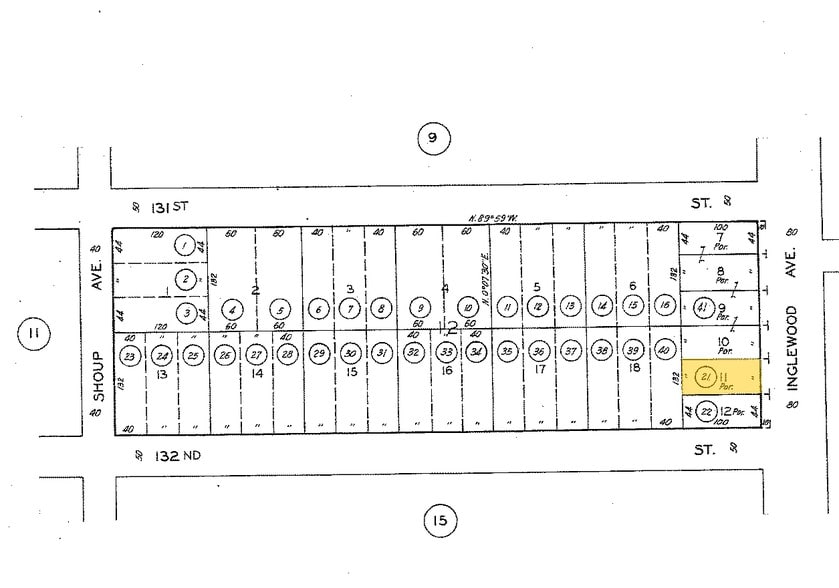 13119 Inglewood Ave, Hawthorne, CA for sale - Plat Map - Image 2 of 7