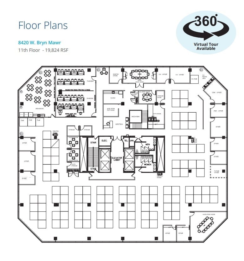8410 W Bryn Mawr Ave, Chicago, IL à louer Plan d’étage- Image 1 de 1