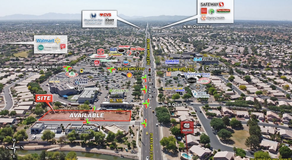 647 W Ray Rd, Gilbert, AZ for lease - Aerial - Image 3 of 43