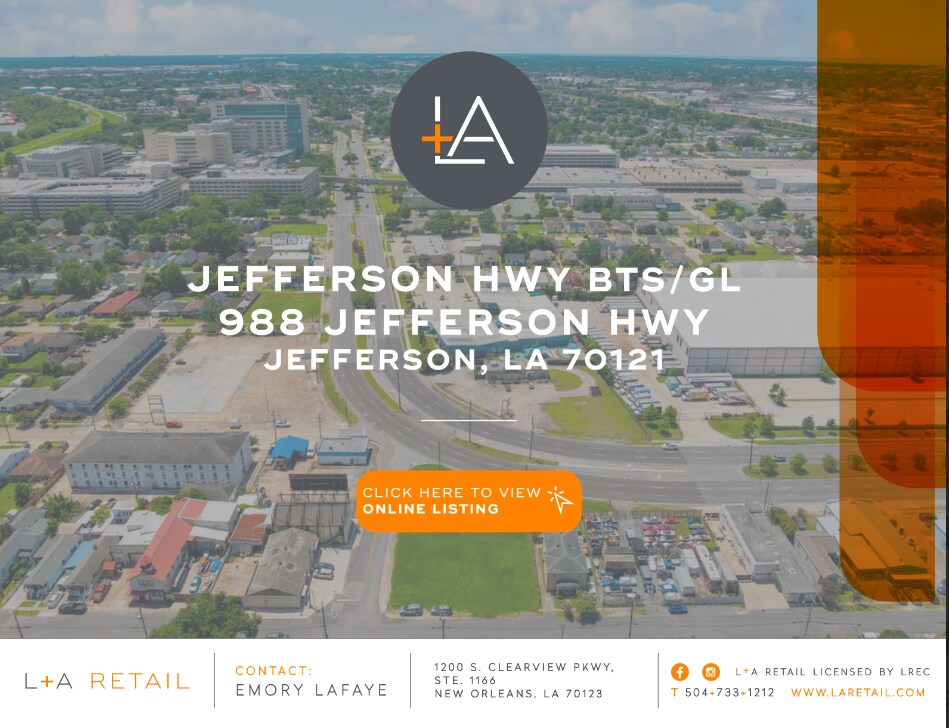 988 Jefferson Hwy, Jefferson, LA for lease Primary Photo- Image 1 of 5