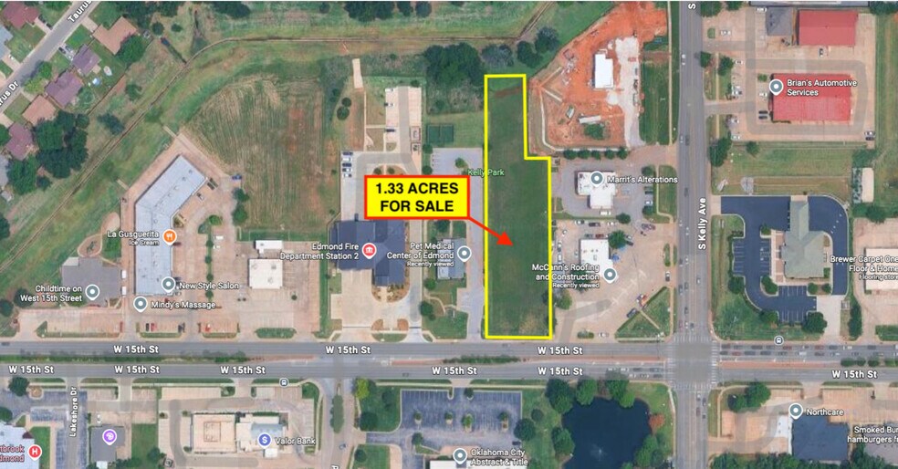 W 15th St & S Kelly Ave, Edmond, OK à vendre - Photo du bâtiment - Image 1 de 2