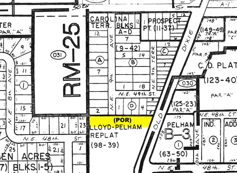 4801-4837 N Dixie Hwy, Fort Lauderdale, FL à louer - Plan cadastral - Image 2 de 12