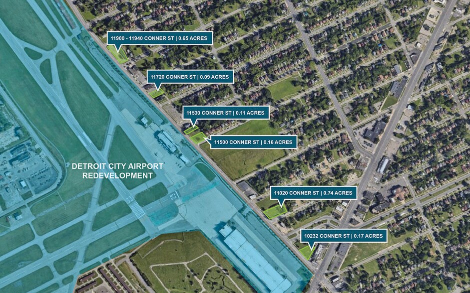 2.31 Acre Detroit Land Portfolio portefeuille de 14 propriétés à vendre sur LoopNet.ca - Aérien - Image 1 de 4