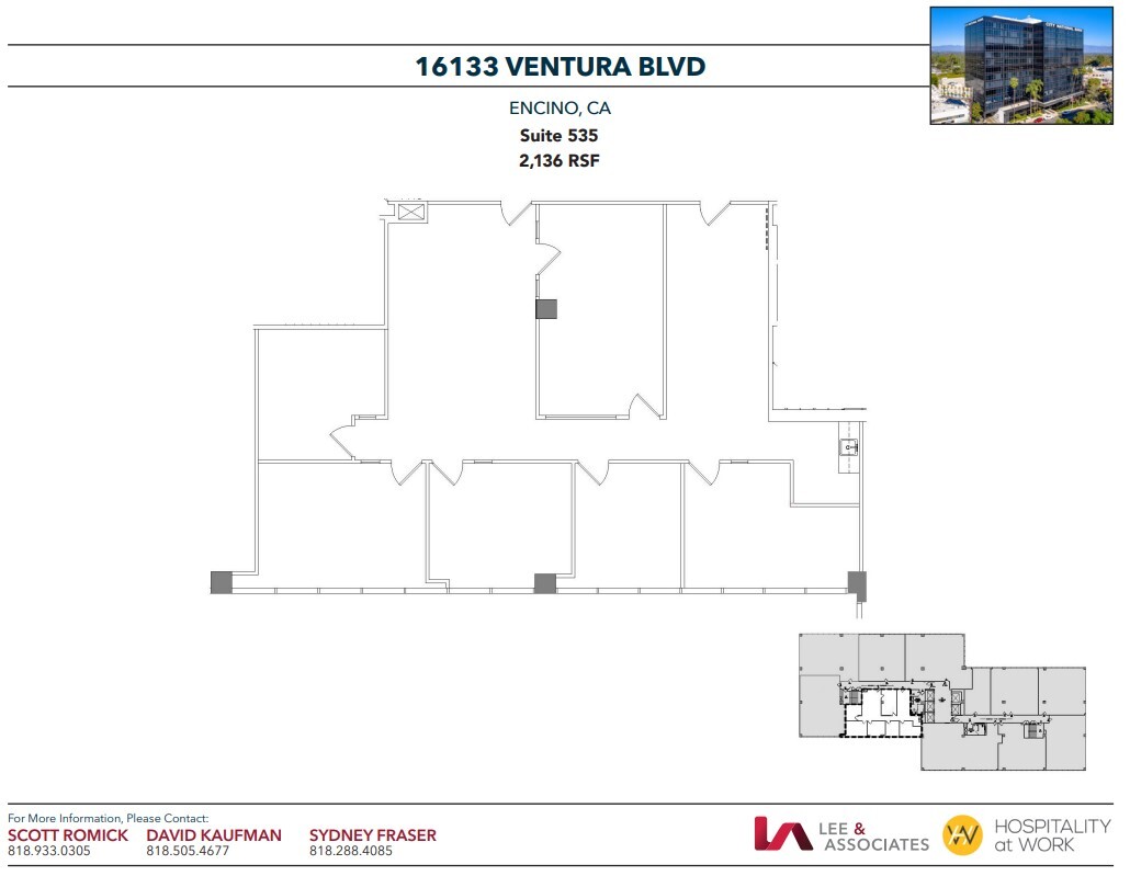 16133 Ventura Blvd, Encino, CA à louer Plan d  tage- Image 1 de 1