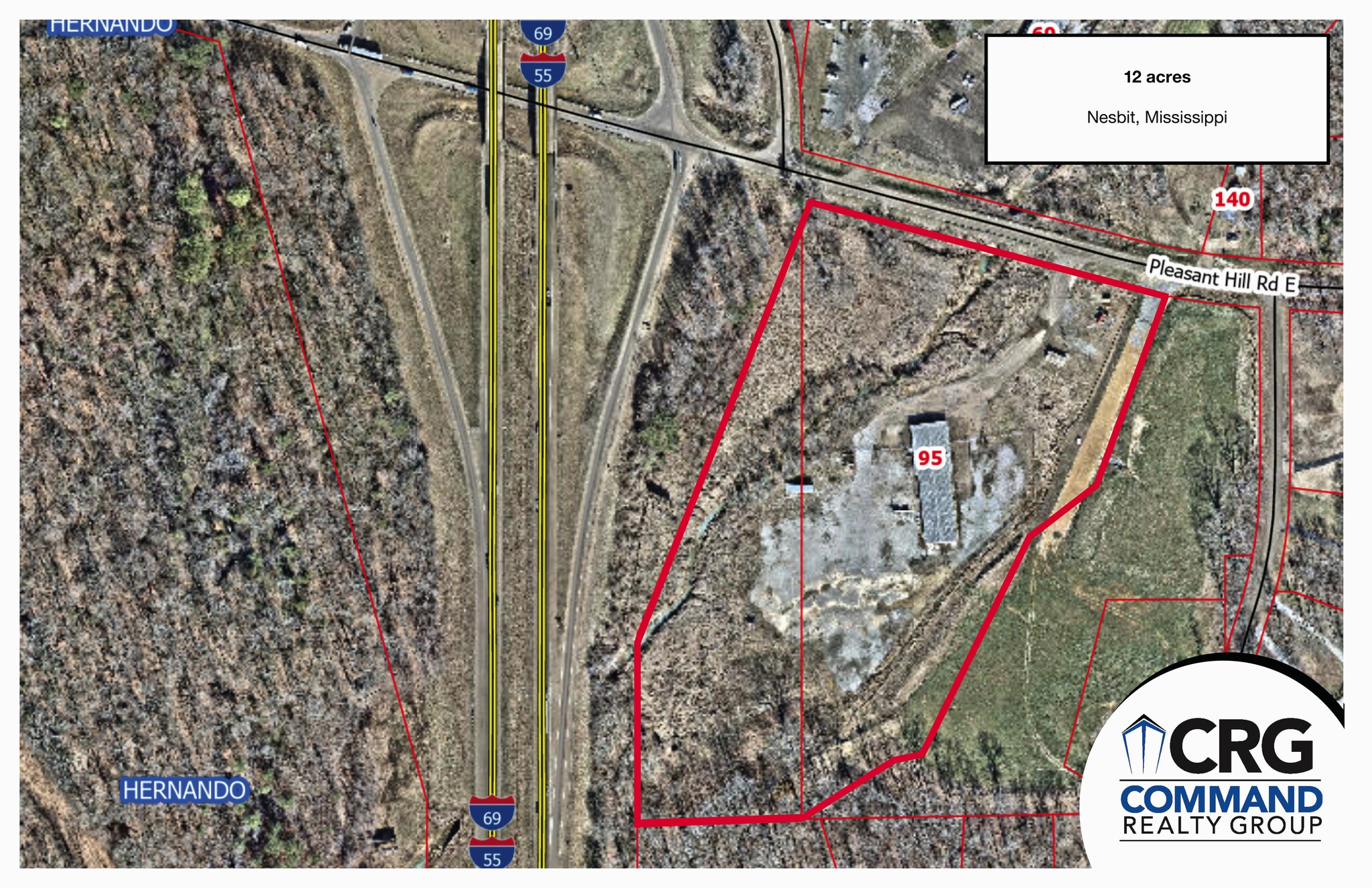 95 Pleasant Hill Rd, Nesbit, MS for lease Aerial- Image 1 of 5