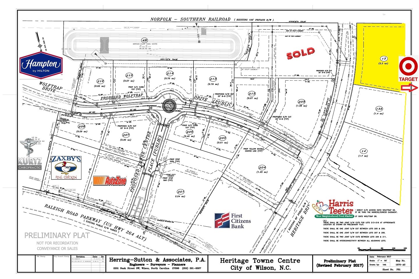 Heritage Dr, Wilson, NC for sale Plat Map- Image 1 of 8