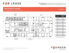 6510 Abrams Rd, Dallas, TX à louer Plan d  tage- Image 1 de 1