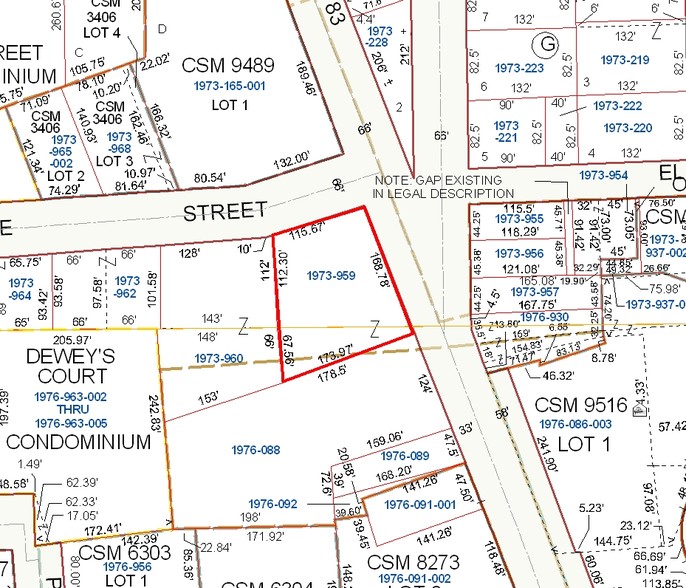 103-109 Lake St, Mukwonago, WI à louer - Plan cadastral - Image 3 de 5