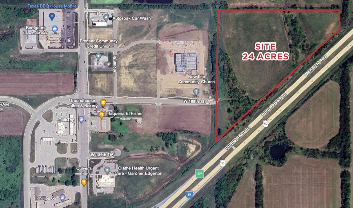 188th & Gardner Rd, Gardner, KS à vendre Aérien- Image 1 de 3