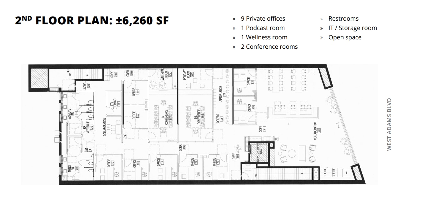 5211 W Adams Blvd, Los Angeles, CA à louer Plan d’étage- Image 1 de 1