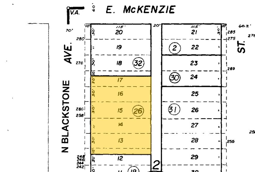 258 N Blackstone Ave, Fresno, CA à louer - Plan cadastral - Image 2 de 5