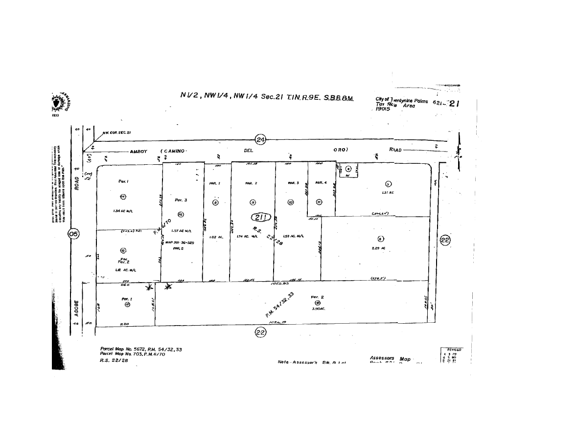 Amboy Rd, Twentynine Palms, CA à vendre Plan cadastral- Image 1 de 2