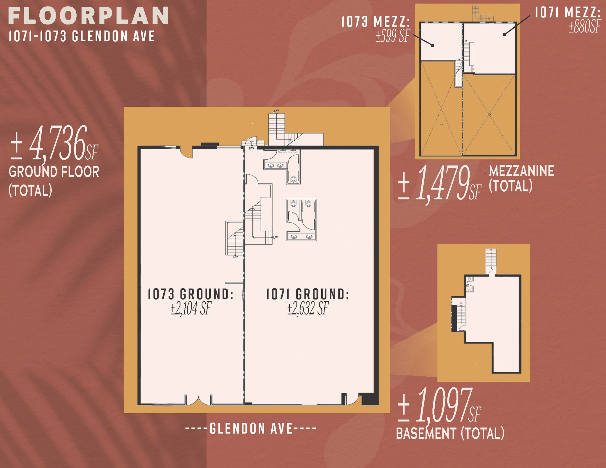 1071-1073 Glendon Ave, Los Angeles, CA for lease Floor Plan- Image 1 of 1