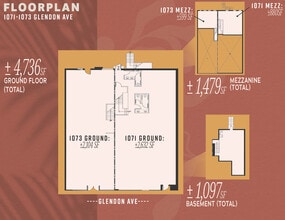1071-1073 Glendon Ave, Los Angeles, CA for lease Floor Plan- Image 1 of 1