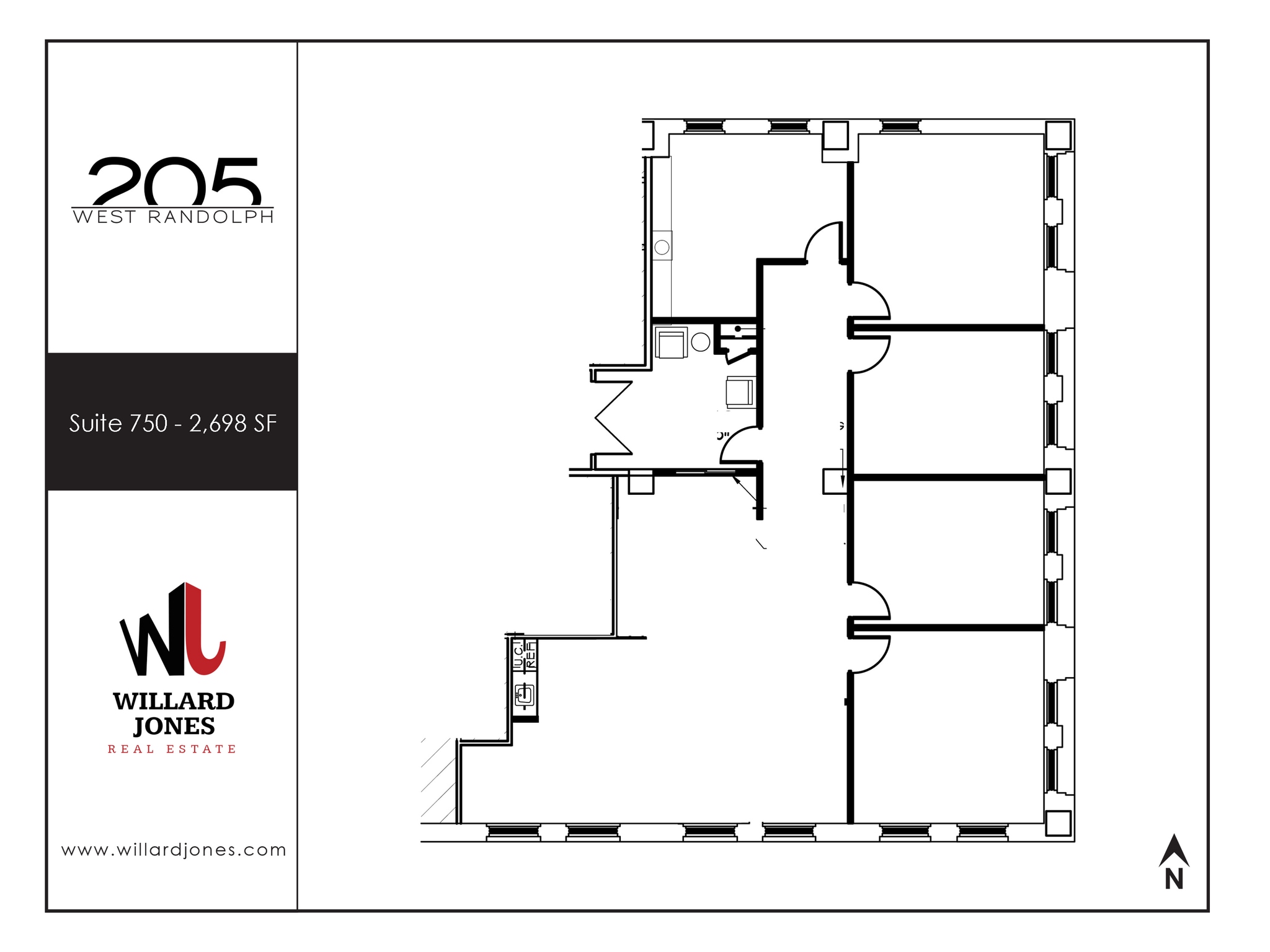 205 W Randolph St, Chicago, IL à louer Plan d’étage- Image 1 de 10