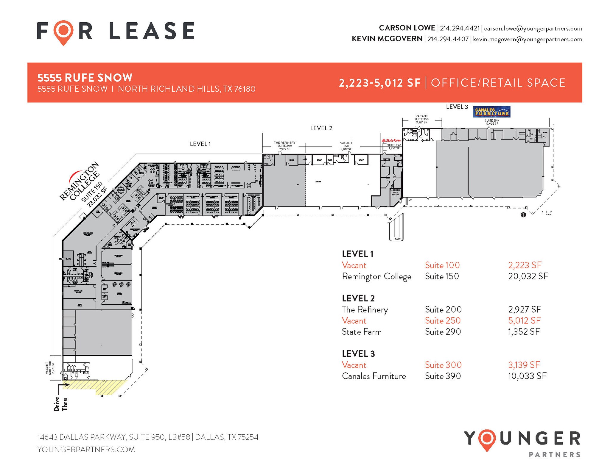 5555 Rufe Snow Dr, North Richland Hills, TX à louer Plan d’étage- Image 1 de 2
