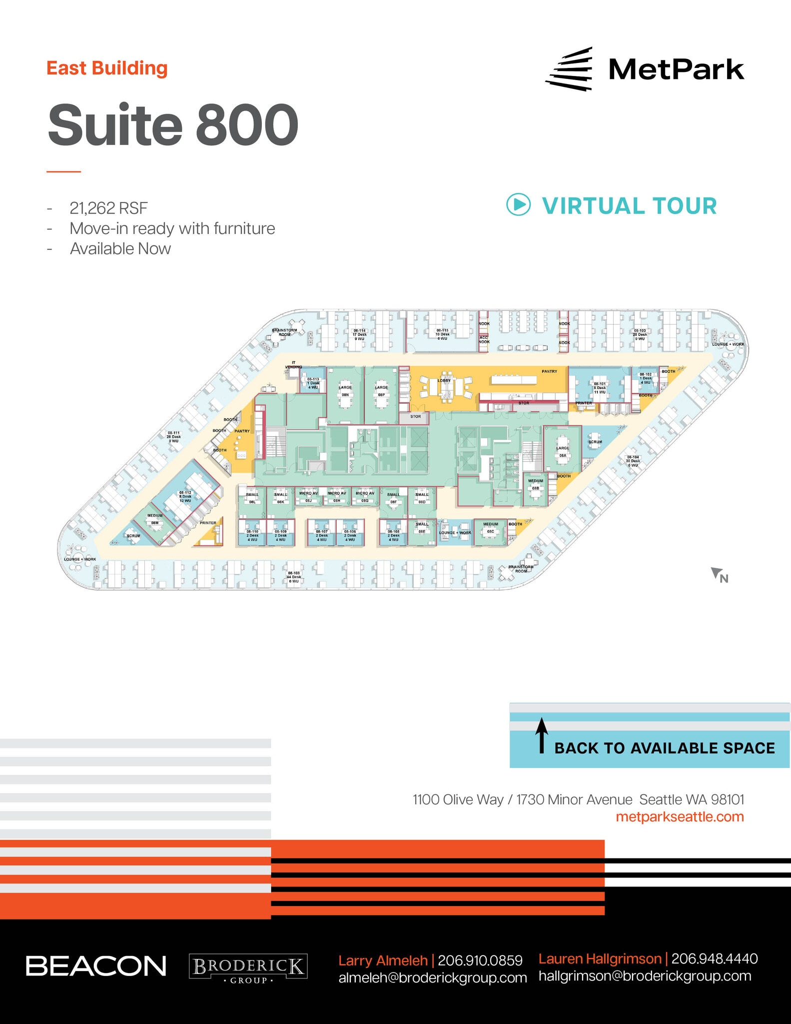 1100 Olive Way, Seattle, WA à louer Plan d’étage- Image 1 de 1