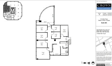 1400 Blair Towers Pl, Ottawa, ON à louer Plan d’étage- Image 1 de 4