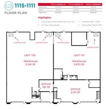1087-1121 Cliveden Ave, Delta, BC à louer Plan d’étage- Image 1 de 1