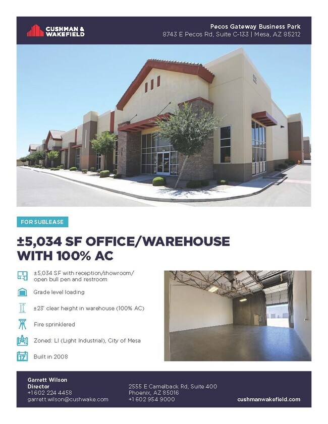 More details for 8743 E Pecos Rd, Mesa, AZ - Industrial for Lease