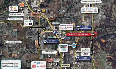 4600 Old Wire Rd, Rogers, AR - Aerial  map view