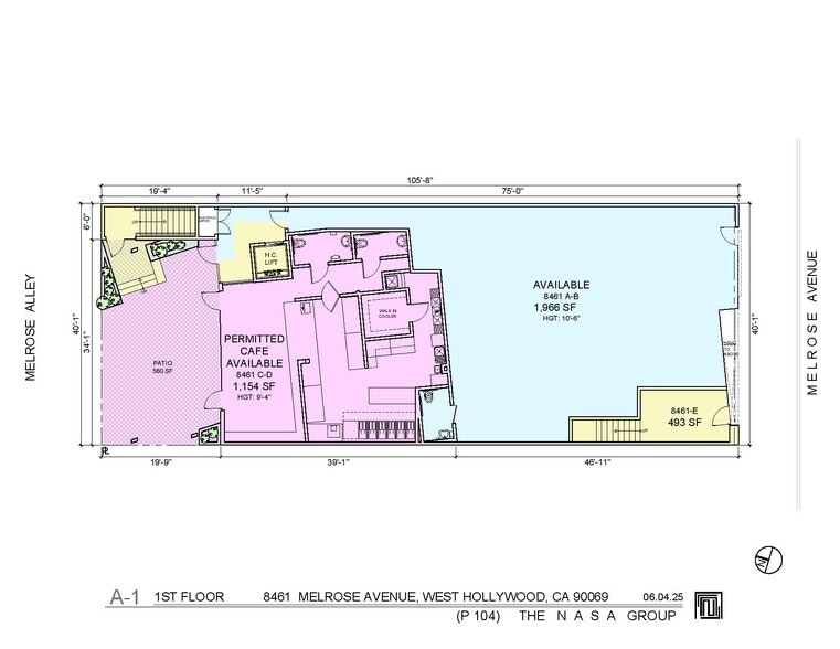 8461 Melrose Ave, West Hollywood, CA for lease - Floor Plan - Image 2 of 8