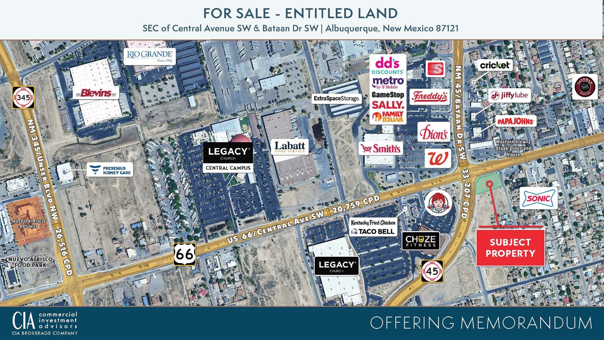 SEC of Central Avenue SW & Bataan Dr, Albuquerque, NM à vendre Photo principale- Image 1 de 5