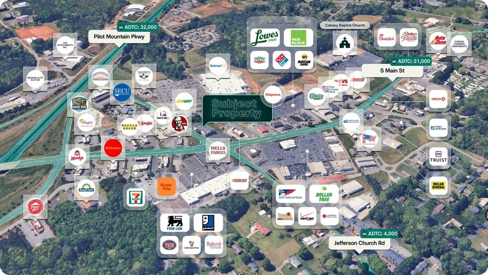 650 S Main St, King, NC à vendre - Aérien - Image 2 de 2