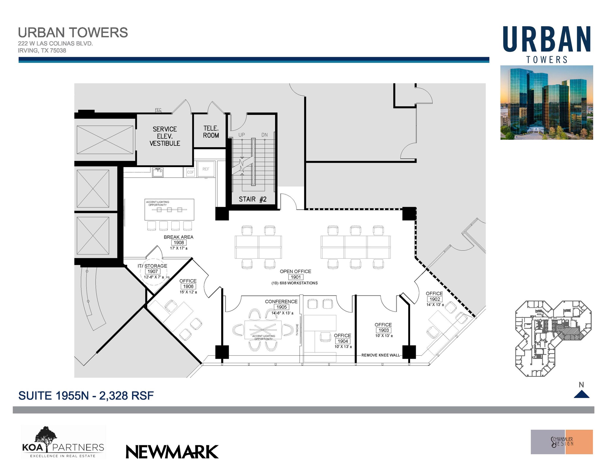 222 W Las Colinas Blvd, Irving, TX à louer Plan d’étage- Image 1 de 1