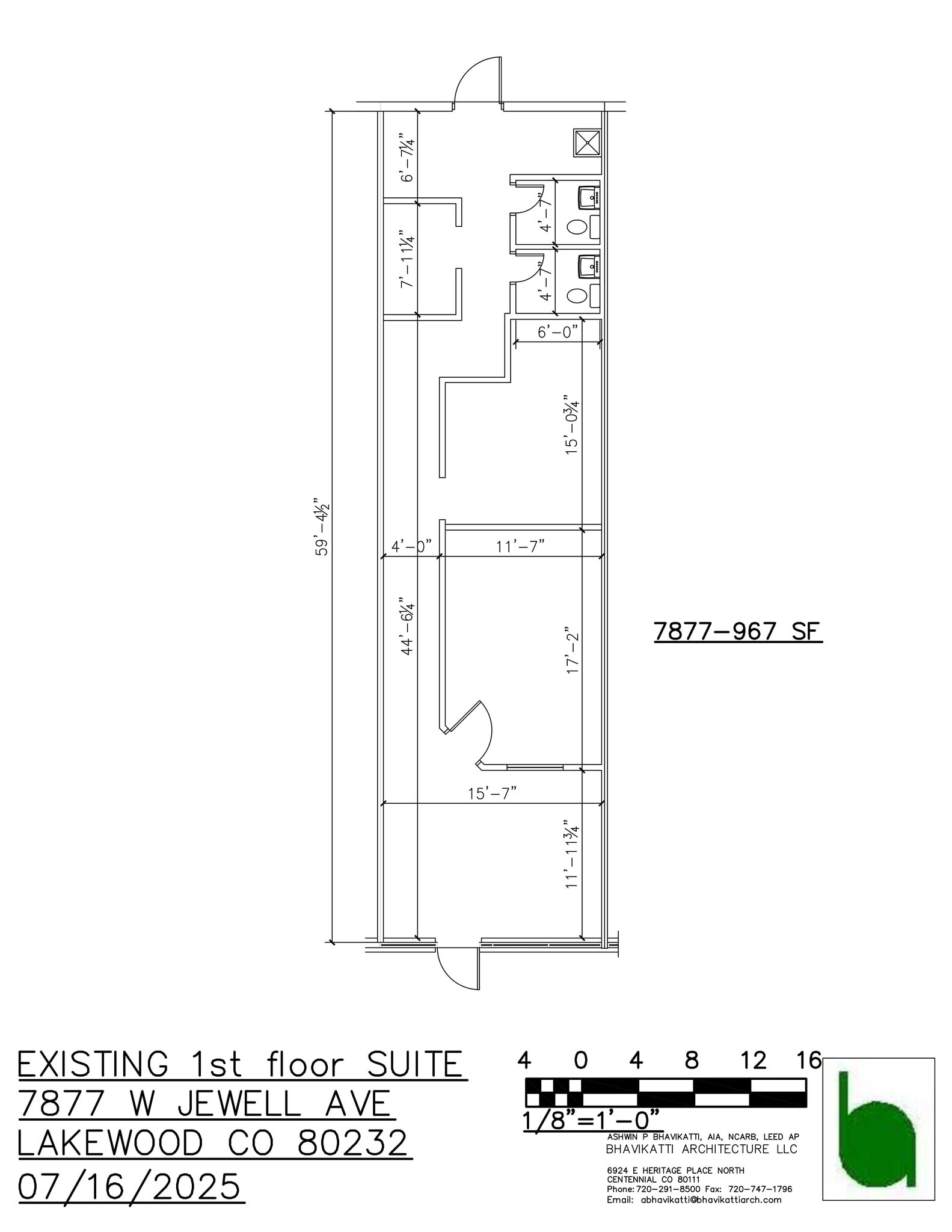 7700-7893 W Jewell Ave, Lakewood, CO for lease Site Plan- Image 1 of 1