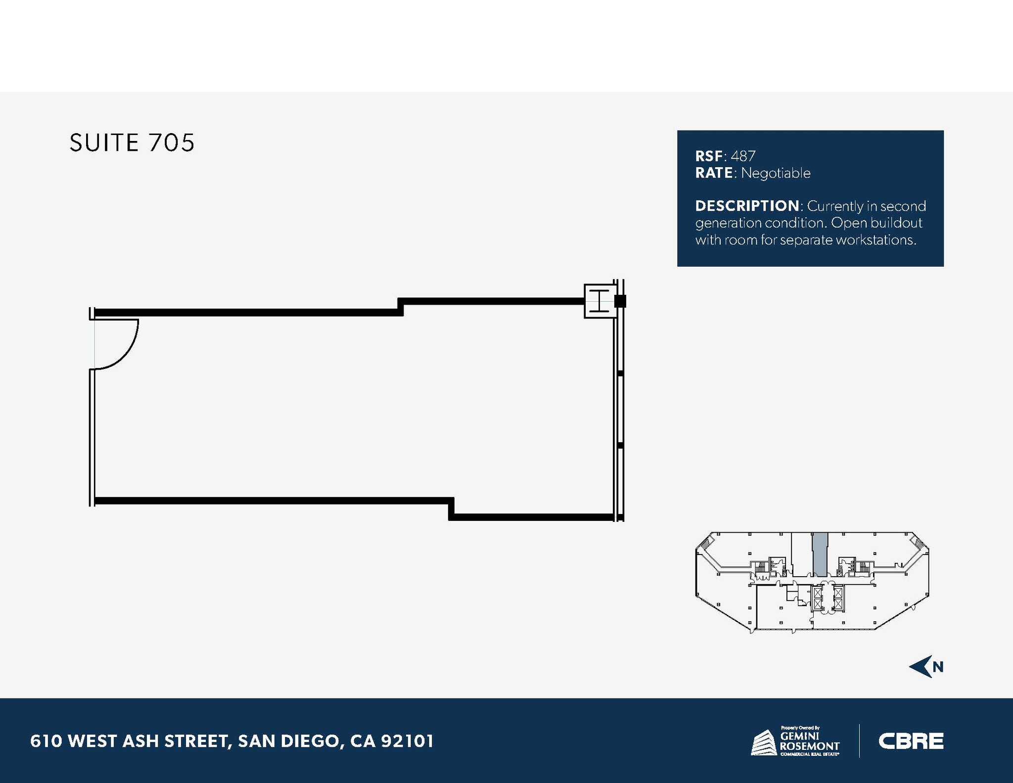 610 W Ash St, San Diego, CA for lease Floor Plan- Image 1 of 1