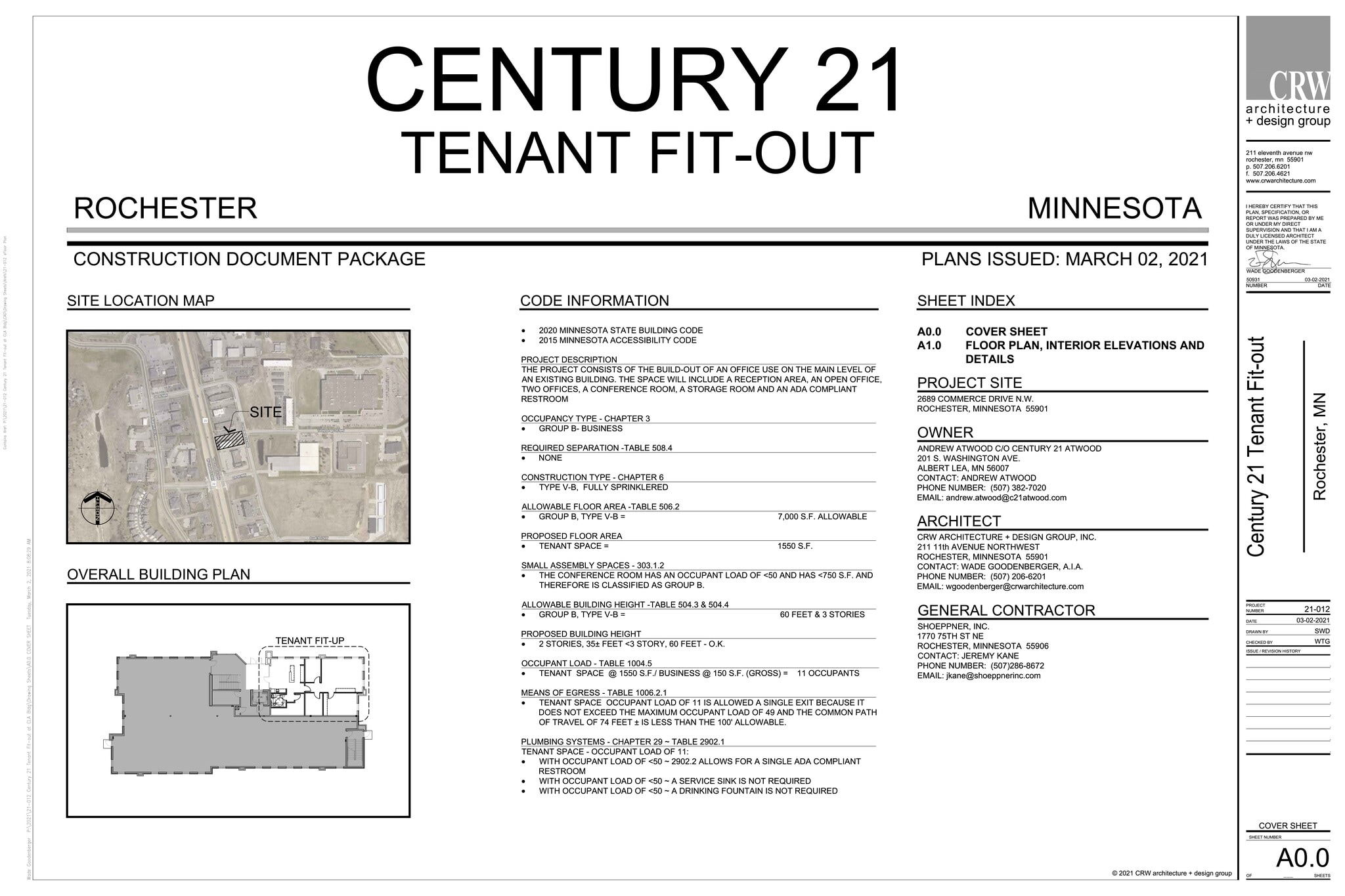 2689 Commerce Dr NW, Rochester, MN à louer Plan de site- Image 1 de 1