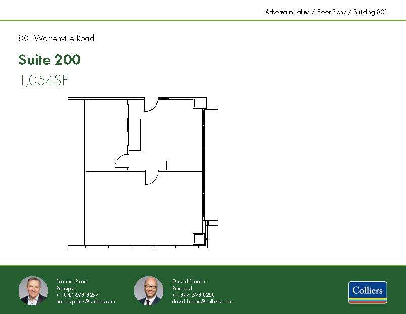 801 Warrenville Rd, Lisle, IL à louer Plan d’étage- Image 1 de 1