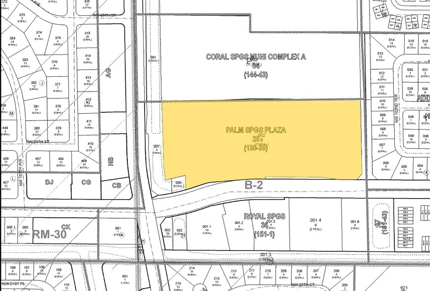 10299-10391 Royal Palm Blvd, Coral Springs, FL for lease - Plat Map - Image 3 of 15