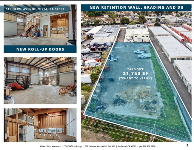 Plus de détails pour 515 Olive Ave, Vista, CA - Industriel à louer