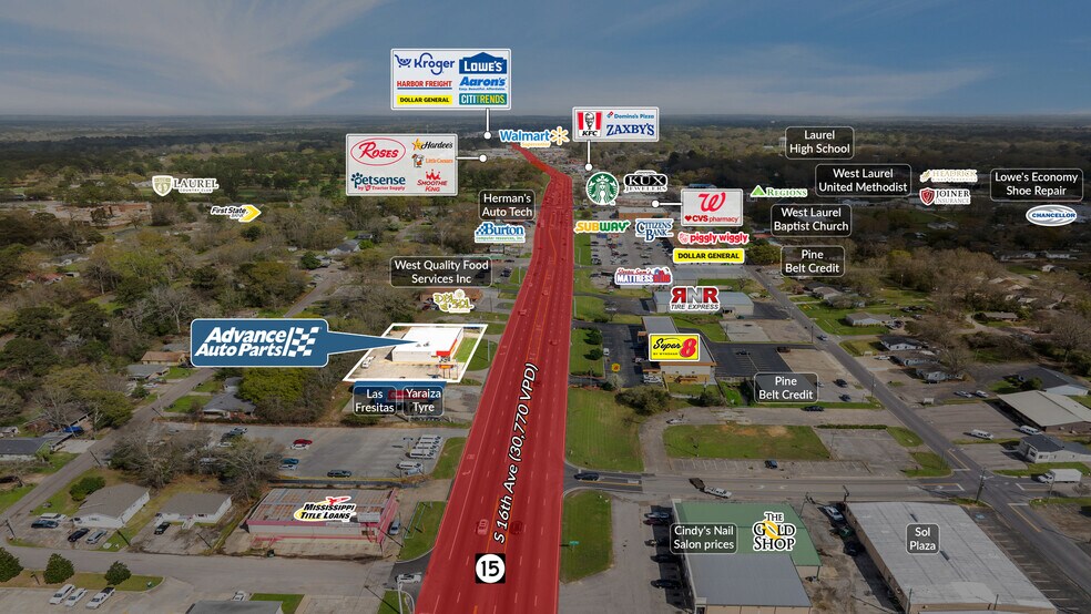 132 N 16th Ave, Laurel, MS à vendre - Photo du bâtiment - Image 2 de 5