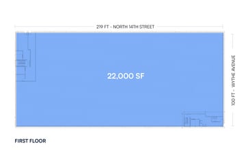 21 Wythe Avenue, Brooklyn, NY à louer Plan d’étage- Image 2 de 3