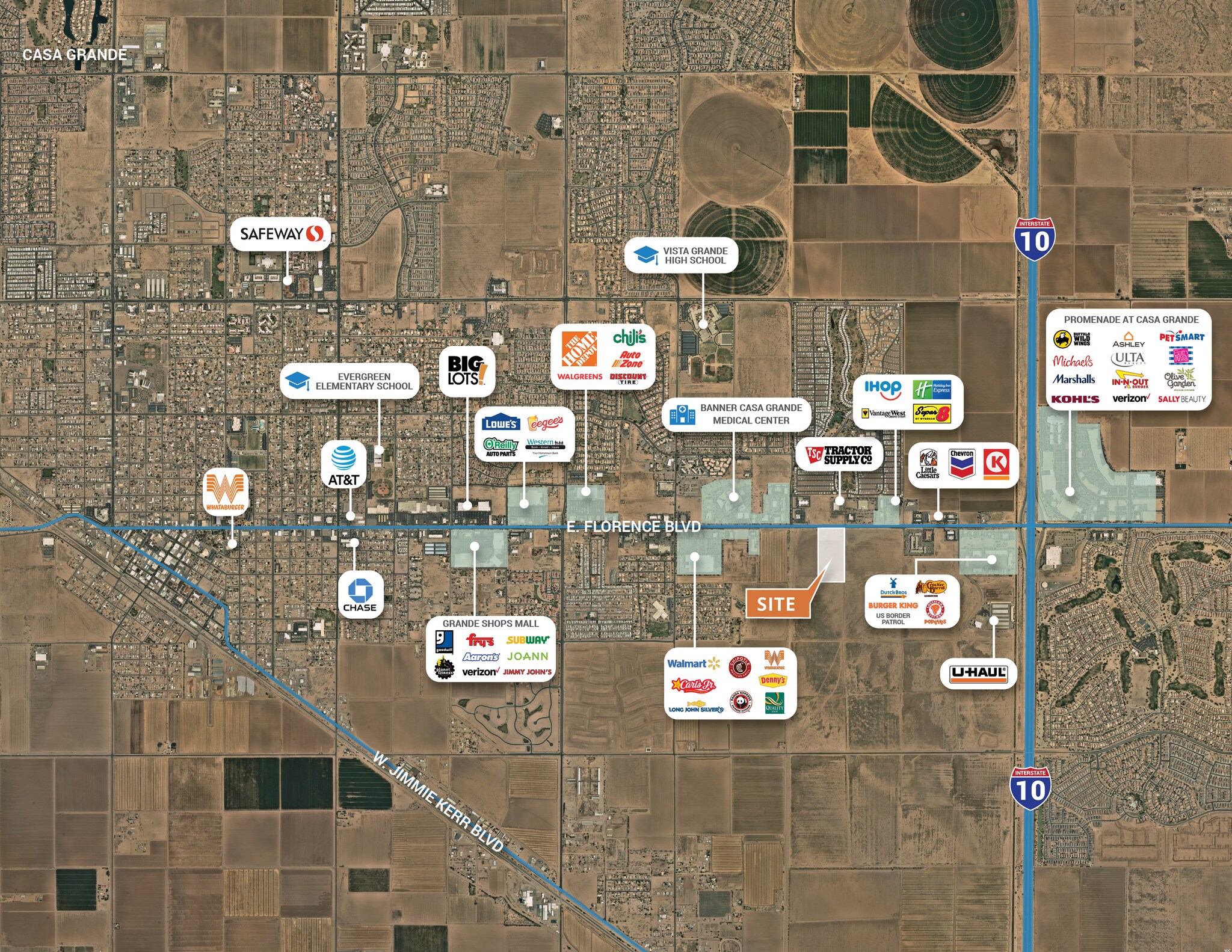 Florence, Casa Grande, AZ à vendre Aérien- Image 1 de 3