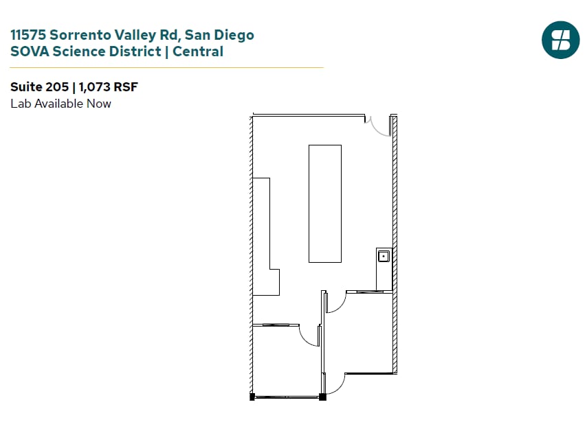 11555 Sorrento Valley Rd, San Diego, CA à louer Plan d’étage- Image 1 de 1