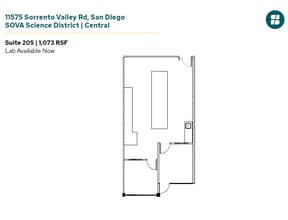 11555 Sorrento Valley Rd, San Diego, CA à louer Plan d’étage- Image 1 de 1