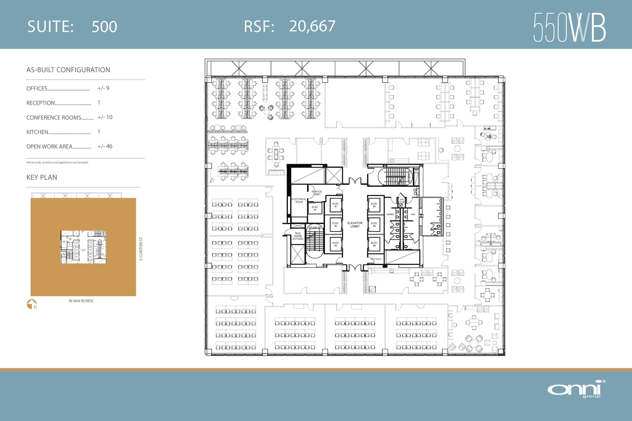 550 W Van Buren St, Chicago, IL à louer Plan d’étage- Image 1 de 1