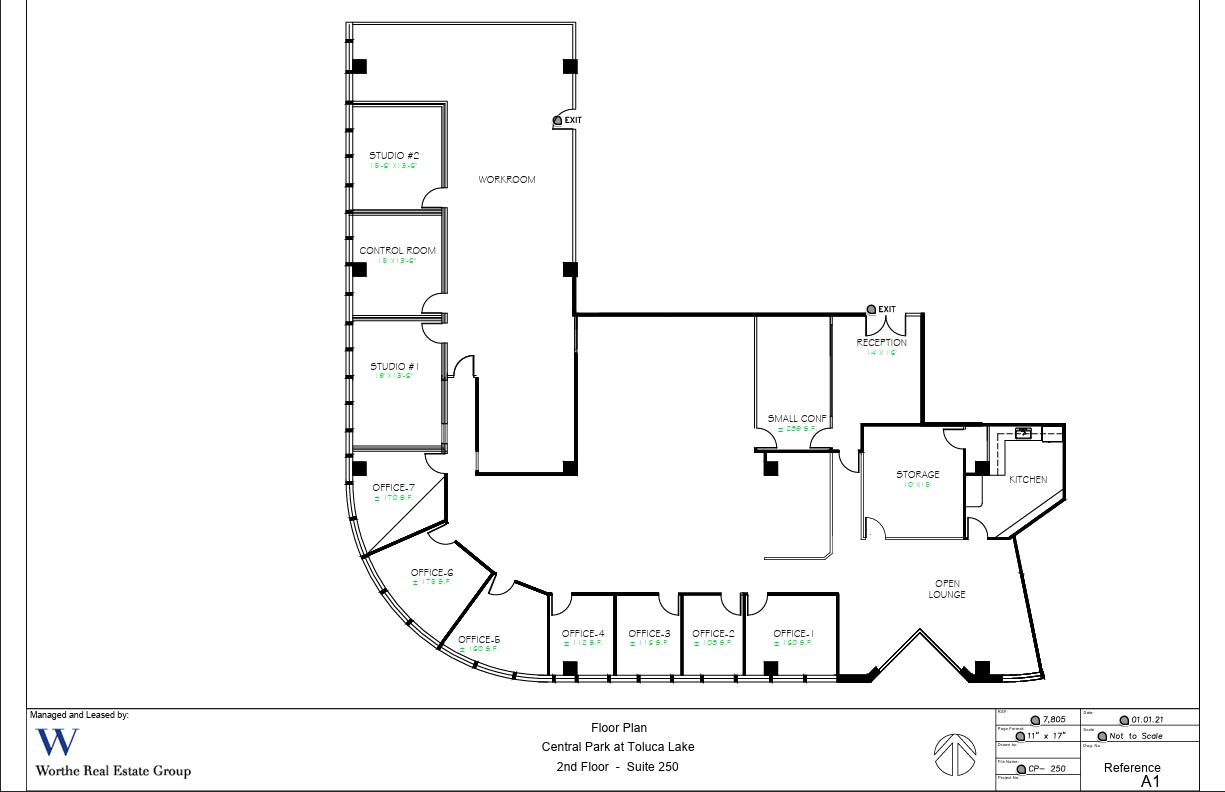 3500 W olive Ave, Burbank, CA à louer Plan d’étage- Image 1 de 1