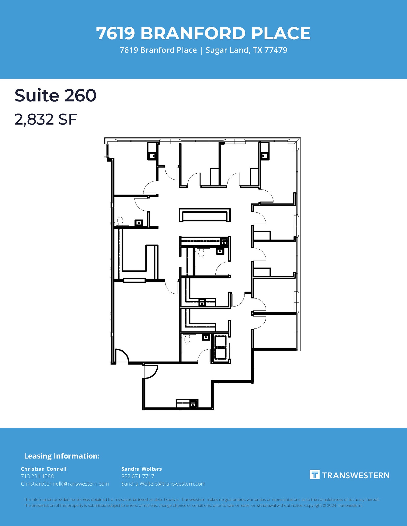 7619 Branford Pl, Sugar Land, TX à louer Plan d’étage- Image 1 de 1