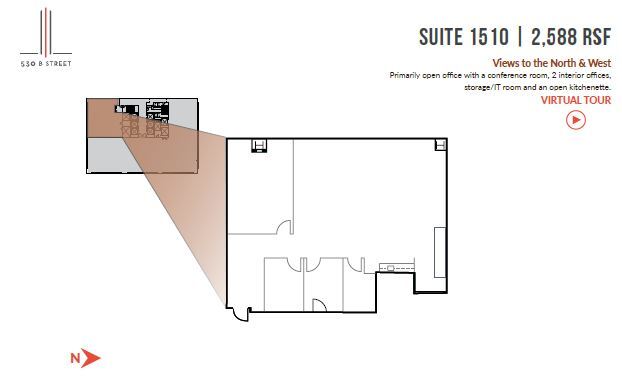 530 B St, San Diego, CA à louer Plan d  tage- Image 1 de 10