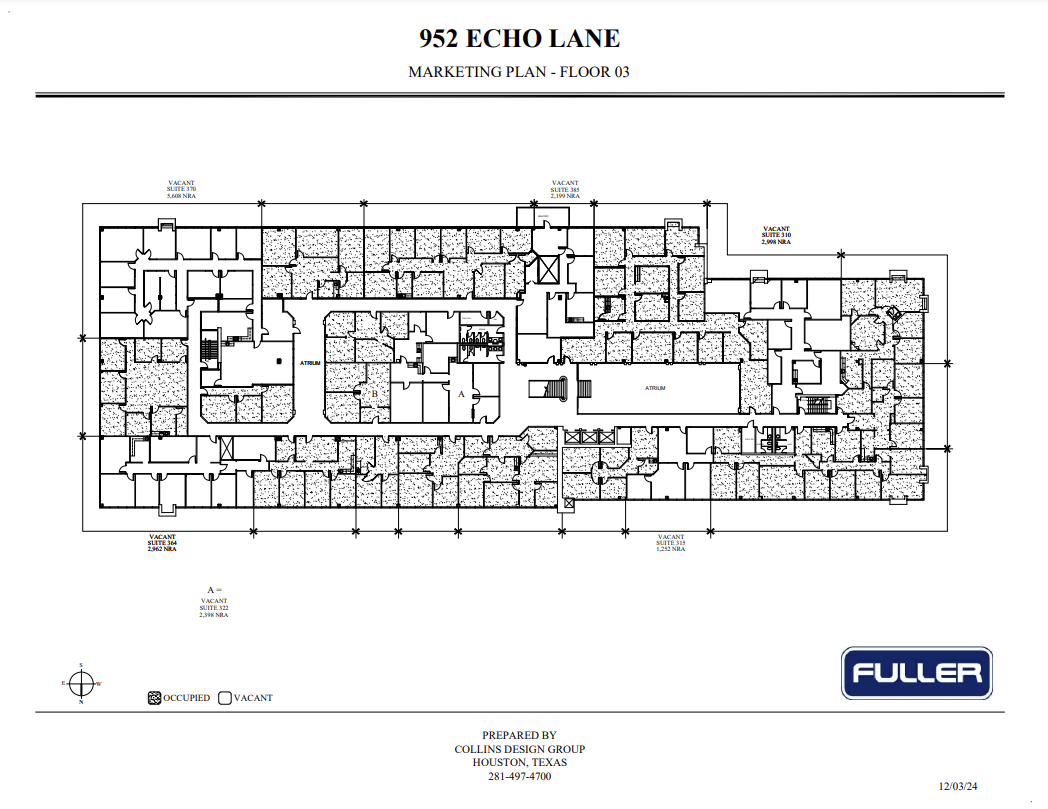 952 Echo Ln, Houston, TX à louer Plan d’étage- Image 1 de 1