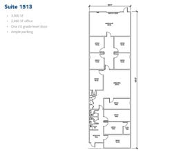 1509-1521 Central Park Dr, Hurst, TX à louer Plan d’étage- Image 1 de 1