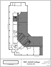 1801 Av McGill College, Montréal, QC à louer Plan d  tage- Image 1 de 1