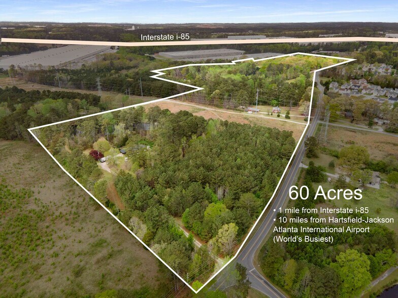 9301 Bohannon Rd, Fairburn, GA à vendre - Aérien - Image 3 de 15