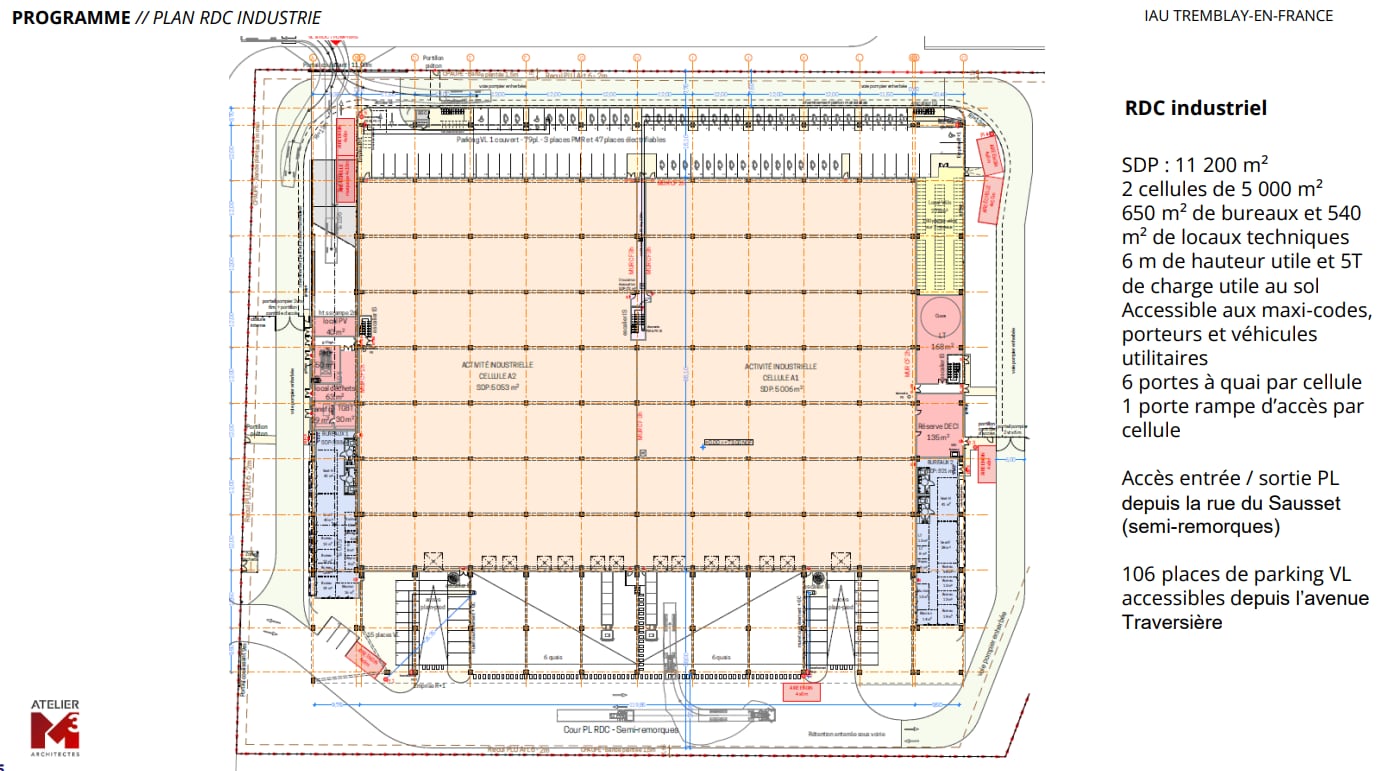 Industriel dans Tremblay-en-France à vendre Plan d’étage- Image 1 de 1