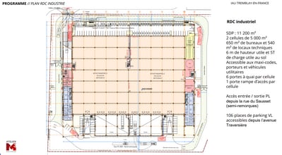 Industriel dans Tremblay-en-France à vendre Plan d’étage- Image 1 de 1